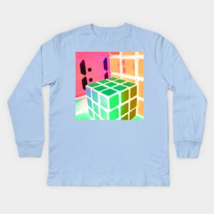 Cubes Kids Long Sleeve T-Shirt